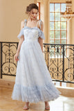 Princesse Une Ligne De l’Épaule Bleu Clair Robe De Bal Long
