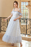 Princesse Une Ligne De l’Épaule Bleu Clair Robe De Bal Long