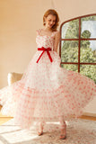Princess A Line Sweetheart Robe de bal longue avec nœud papillon