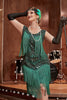 Charger l&#39;image dans la galerie, Robe abricot bleu Gatsby des années 20 avec paillettes et franges