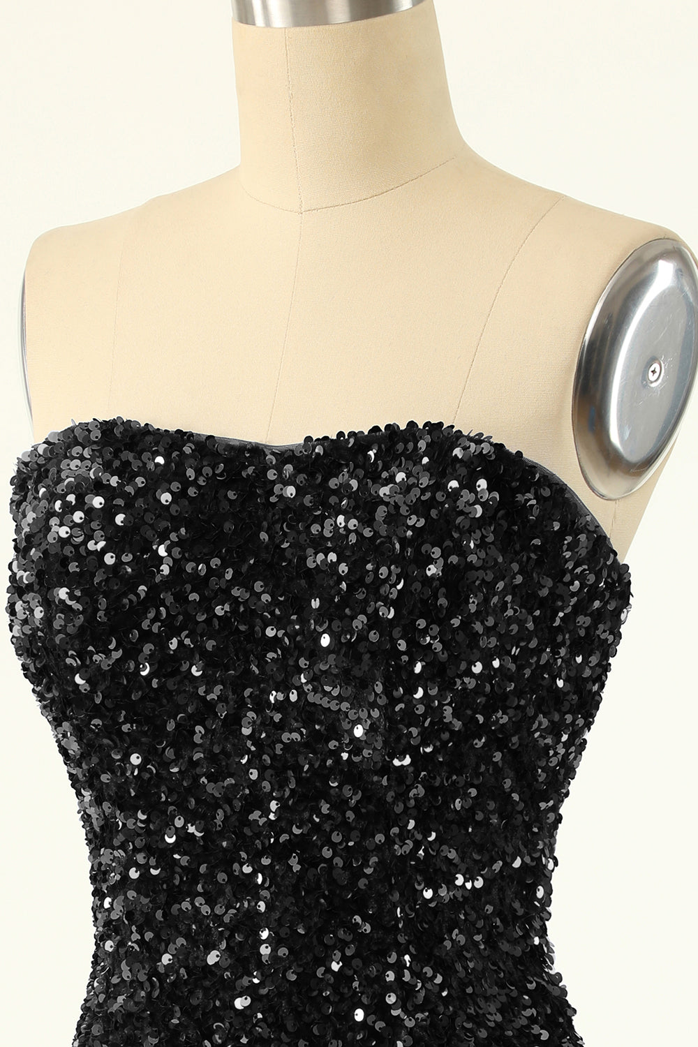 Robe de cocktail Bodycon à paillettes noires
