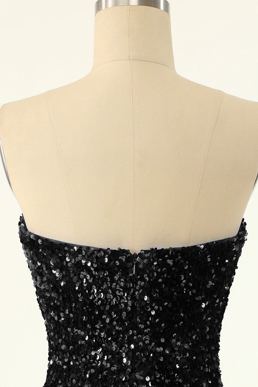 Robe de cocktail Bodycon à paillettes noires