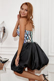 Robe de retour à la maison Black Sweetheart avec manches détachables