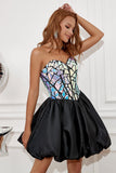 Robe de retour à la maison Black Sweetheart avec manches détachables
