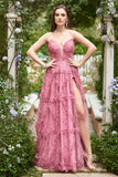 Chérie A-Line Robe de bal Dusty Rose Long
