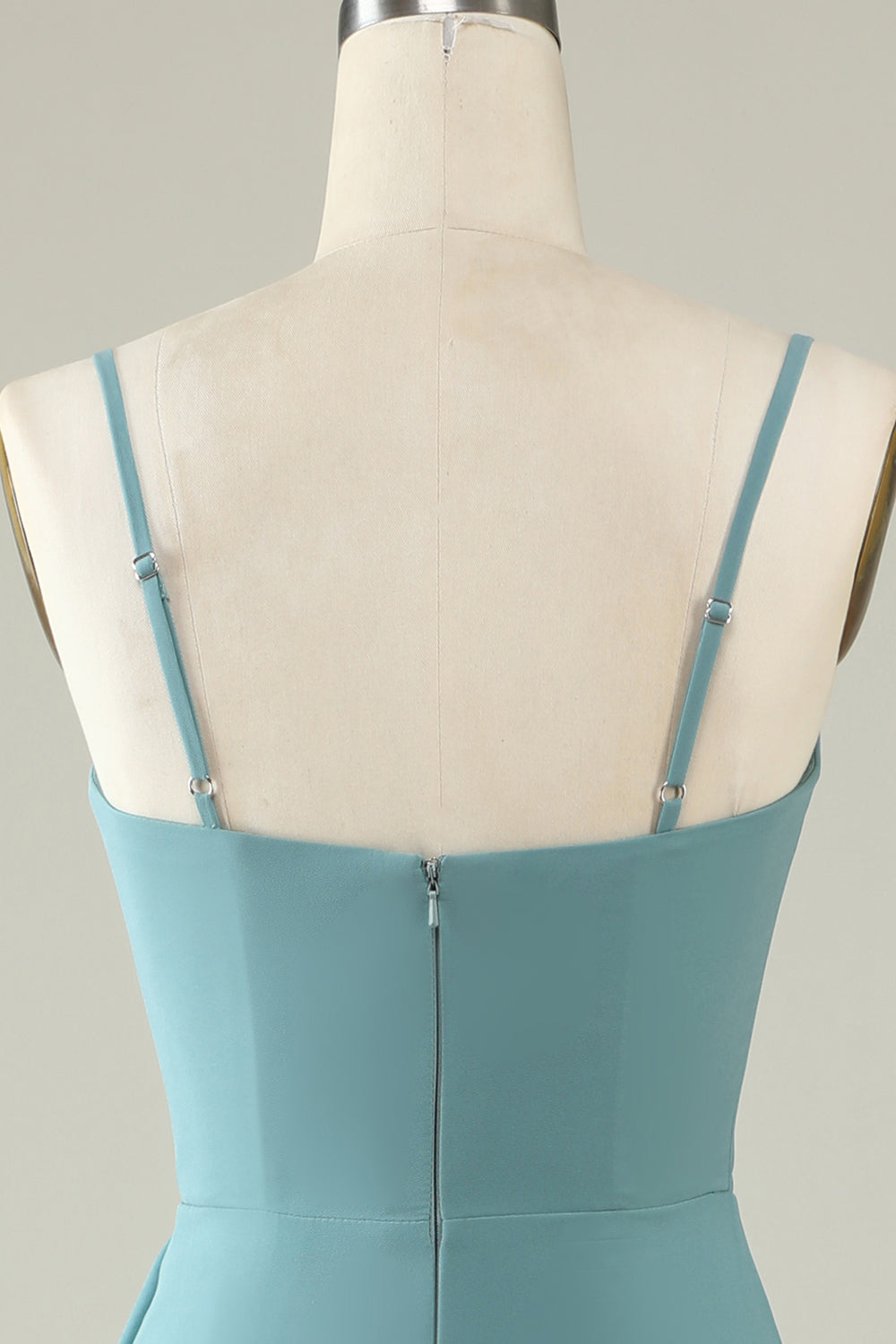 Robe de demoiselle d’honneur longue en mousseline de soie drapée verte