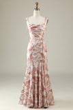 Robe de demoiselle d’honneur Blush Floral Boho Sirène
