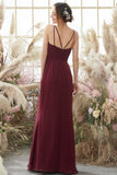 Robe de demoiselle d'honneur Bourgogne mousseline
