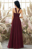 Robe de demoiselle Bourgogne Halter en mousseline de soie
