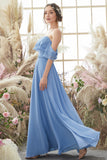 Robe de demoiselle d'honneur en mousseline de soie