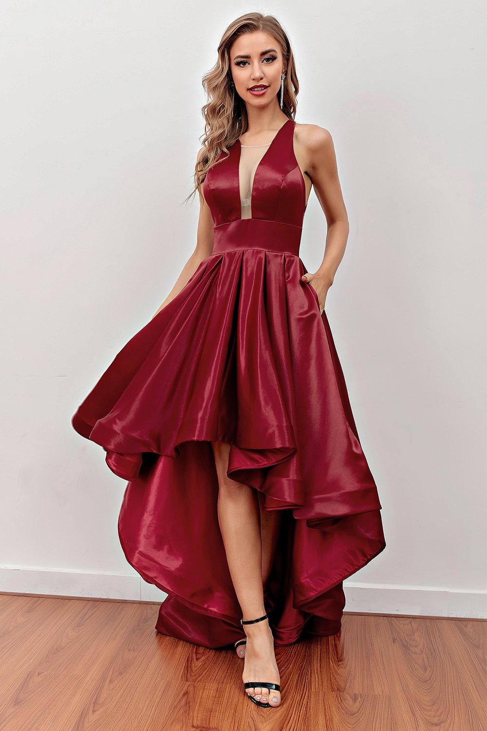 Robe Bourgogne Soirée avec poches