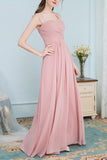 Robe de demoiselle longue en mousseline de soie
