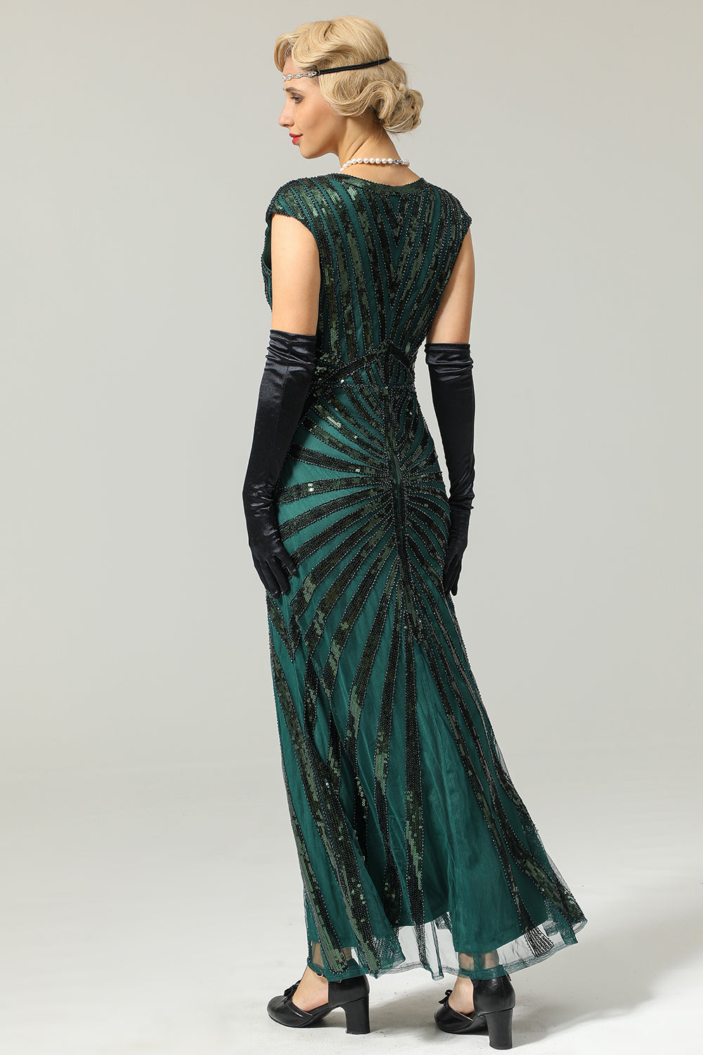 Robe Sirène Année 1920 Gatsby Flapper avec paillettes