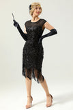 Robe fringe à paillettes des années 1920