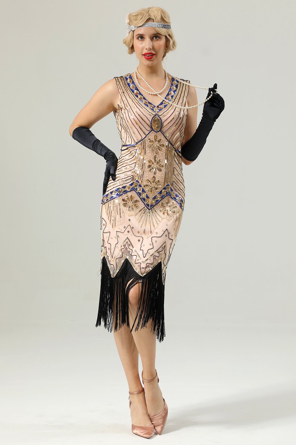Robe Gatsby sans manches des années 20