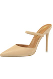 Talons aiguilles pointus abricot
