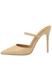Talons aiguilles pointus abricot