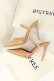 Talons aiguilles pointus abricot