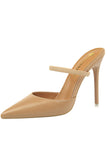 Talons aiguilles pointus abricot