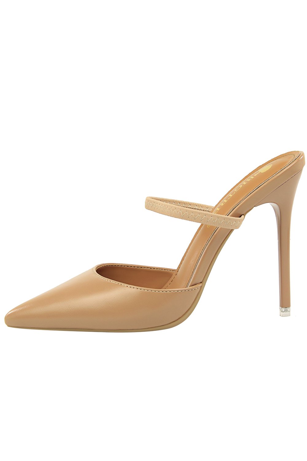Talons aiguilles pointus abricot