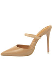 Talons aiguilles pointus abricot