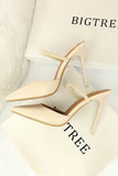 Talons aiguilles pointus abricot