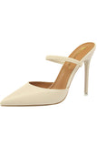 Talons aiguilles pointus abricot