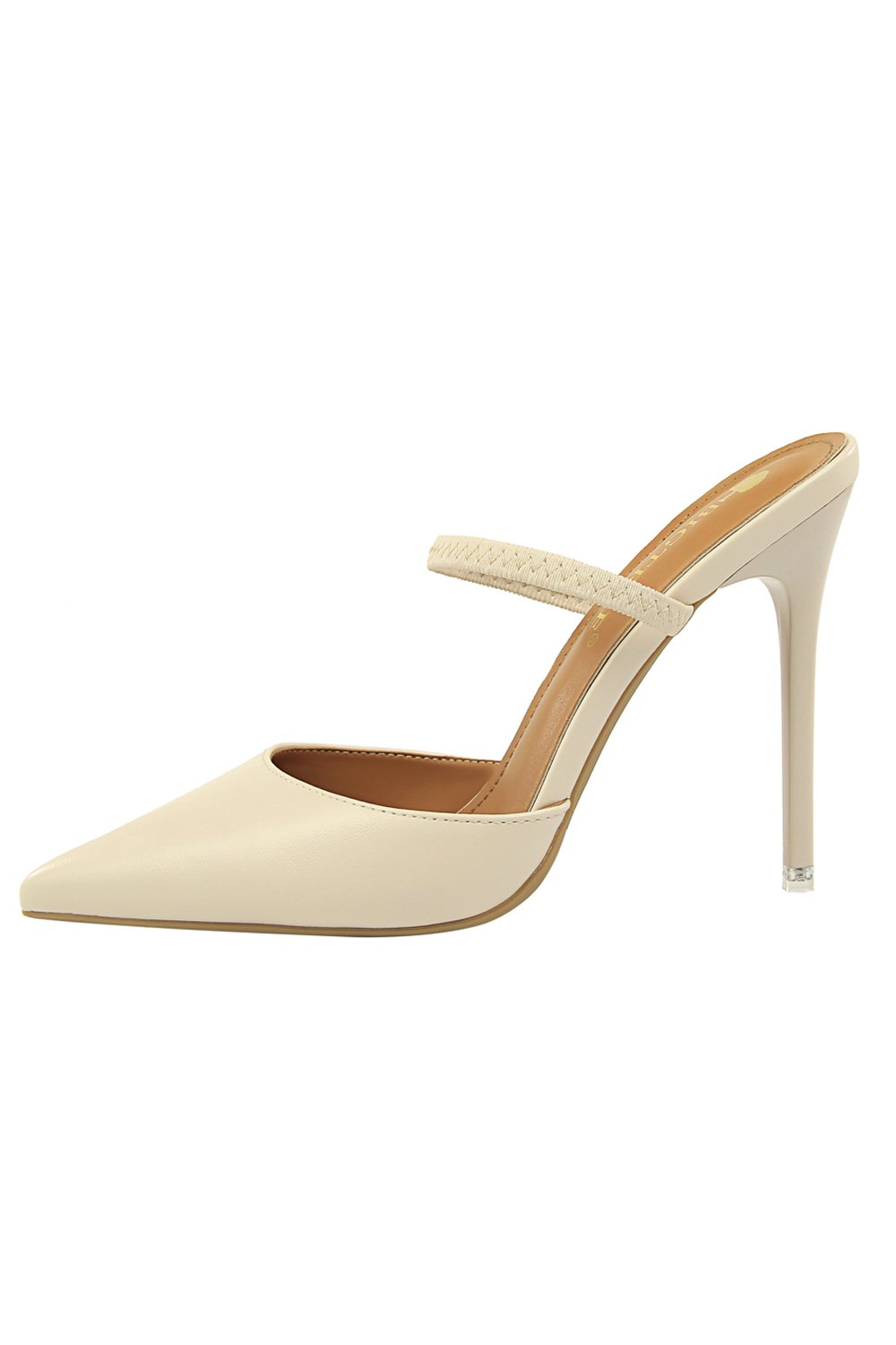 Talons aiguilles pointus abricot