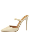 Talons aiguilles pointus abricot