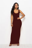 Robe moulante longue noire