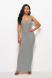 Robe moulante longue noire