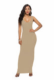 Robe moulante longue noire