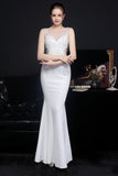 Robe de soirée longue abricot