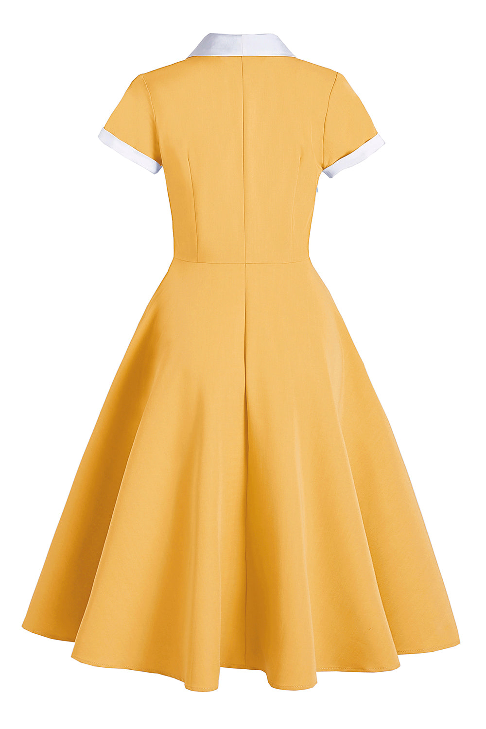 Robe swing bleue des années 1950 avec poches