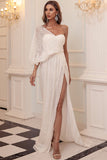 Robe de soirée à paillettes à une épaule