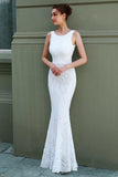 Robe formelle sirène blanche