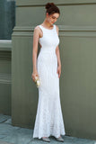 Robe formelle sirène blanche