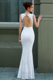 Robe formelle sirène blanche