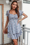 Robe Boho d’été bleue florale