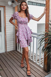 Robe Boho d’été bleue florale