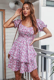 Robe Boho d’été bleue florale