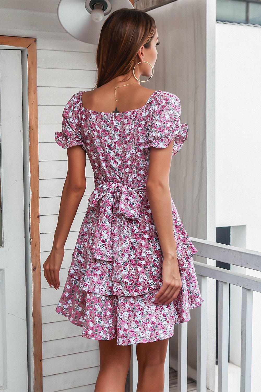 Robe Boho d’été bleue florale