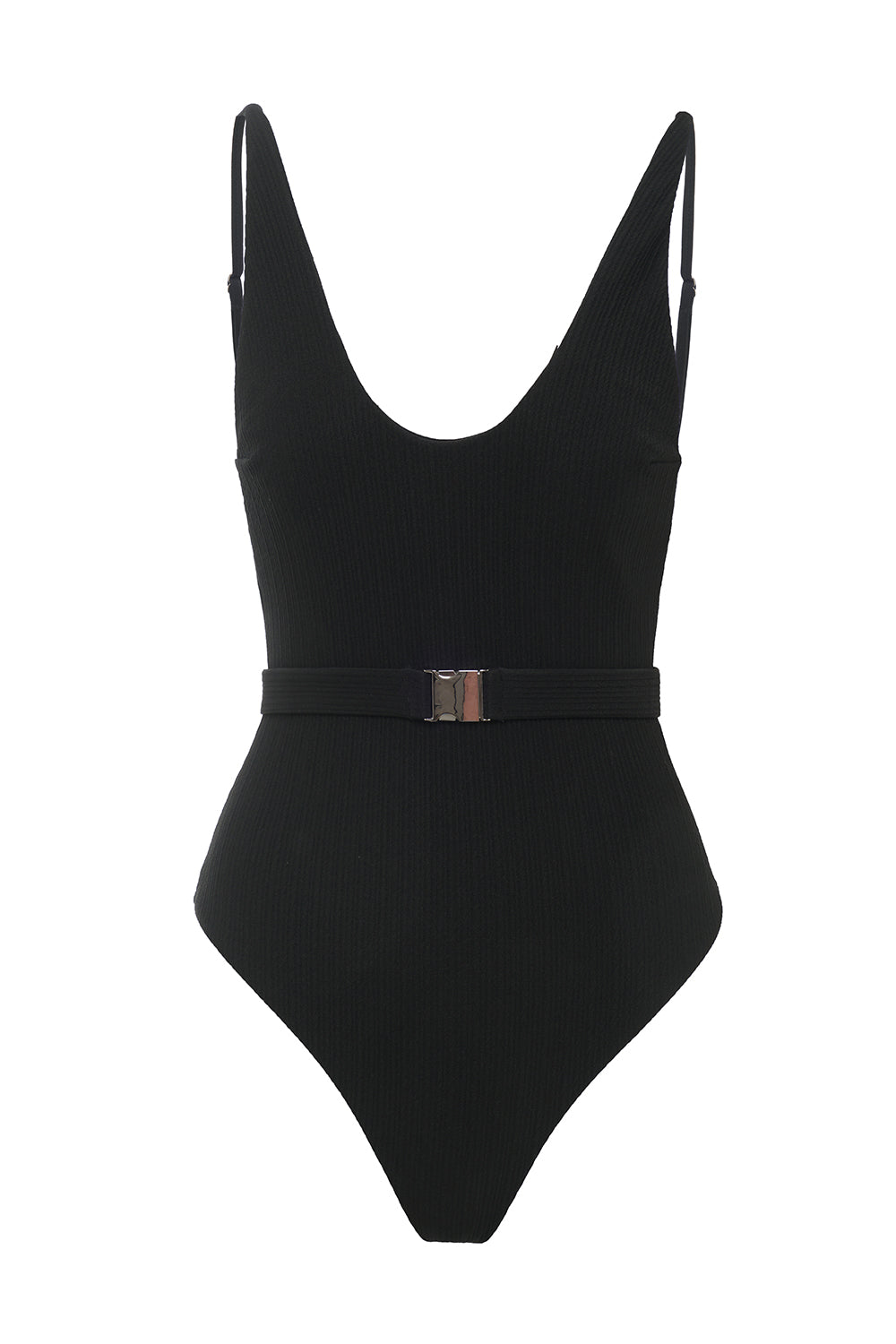 Maillot de bain une pièce blanc col en V