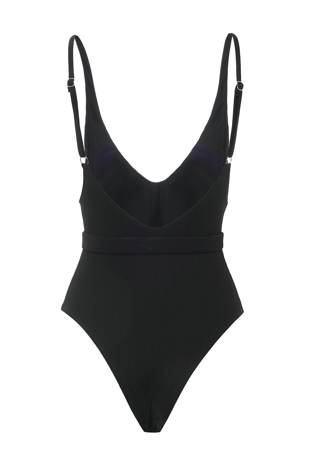 Maillot de bain une pièce blanc col en V