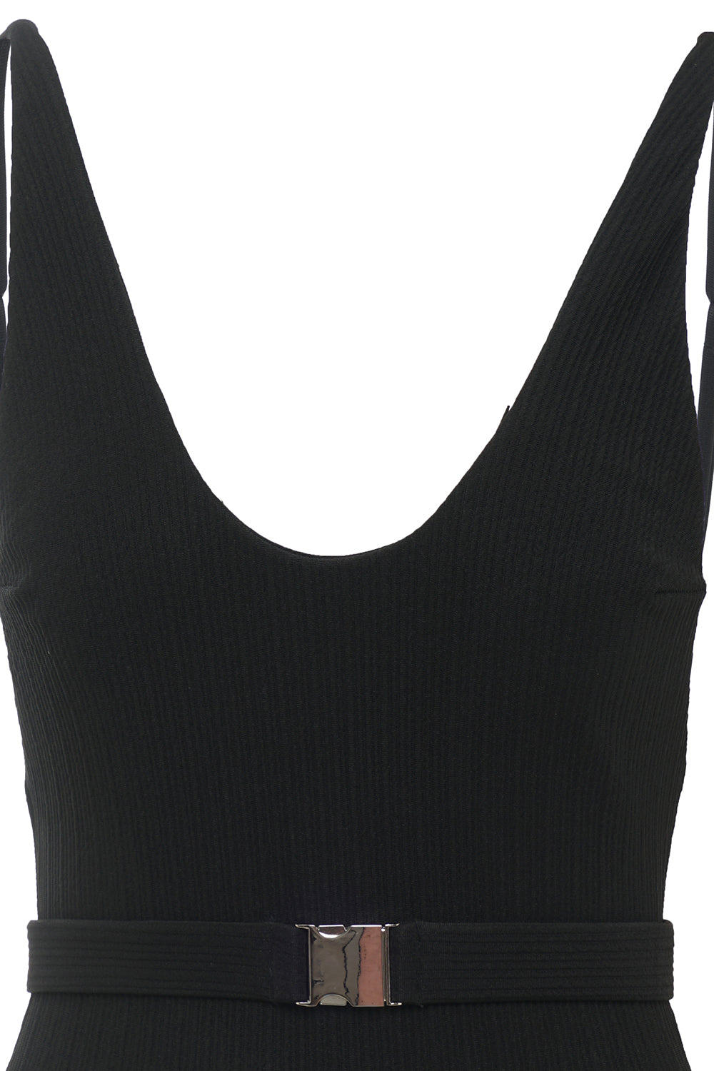 Maillot de bain une pièce blanc col en V