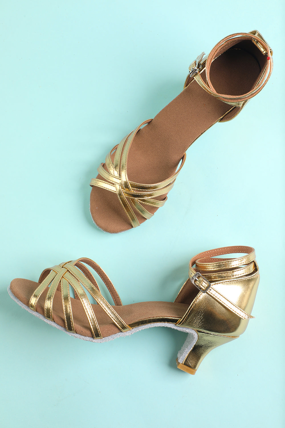 Sandales en or femme
