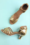 Sandales en or femme