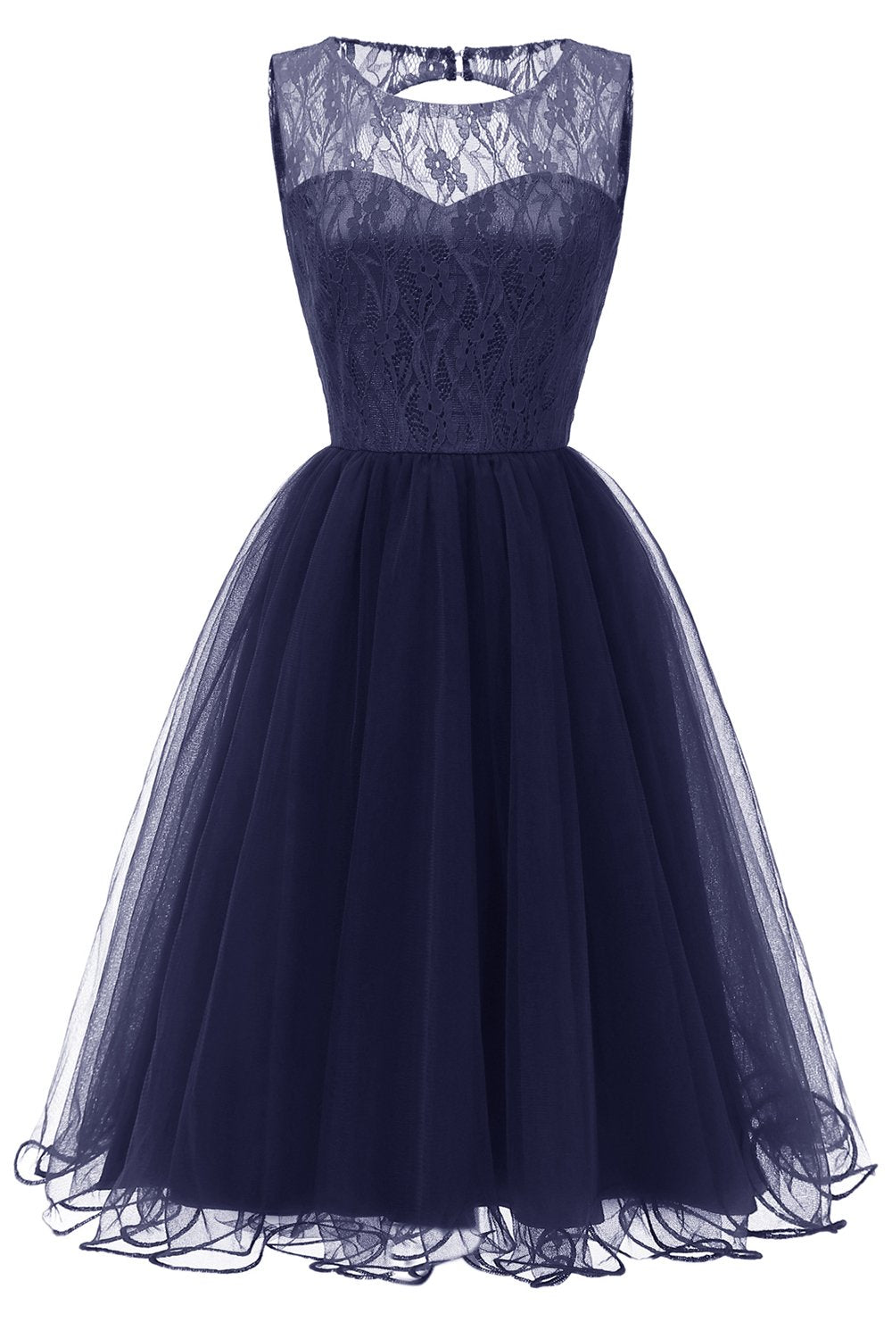 Bourgogne Col Rond Robe de fête de retour