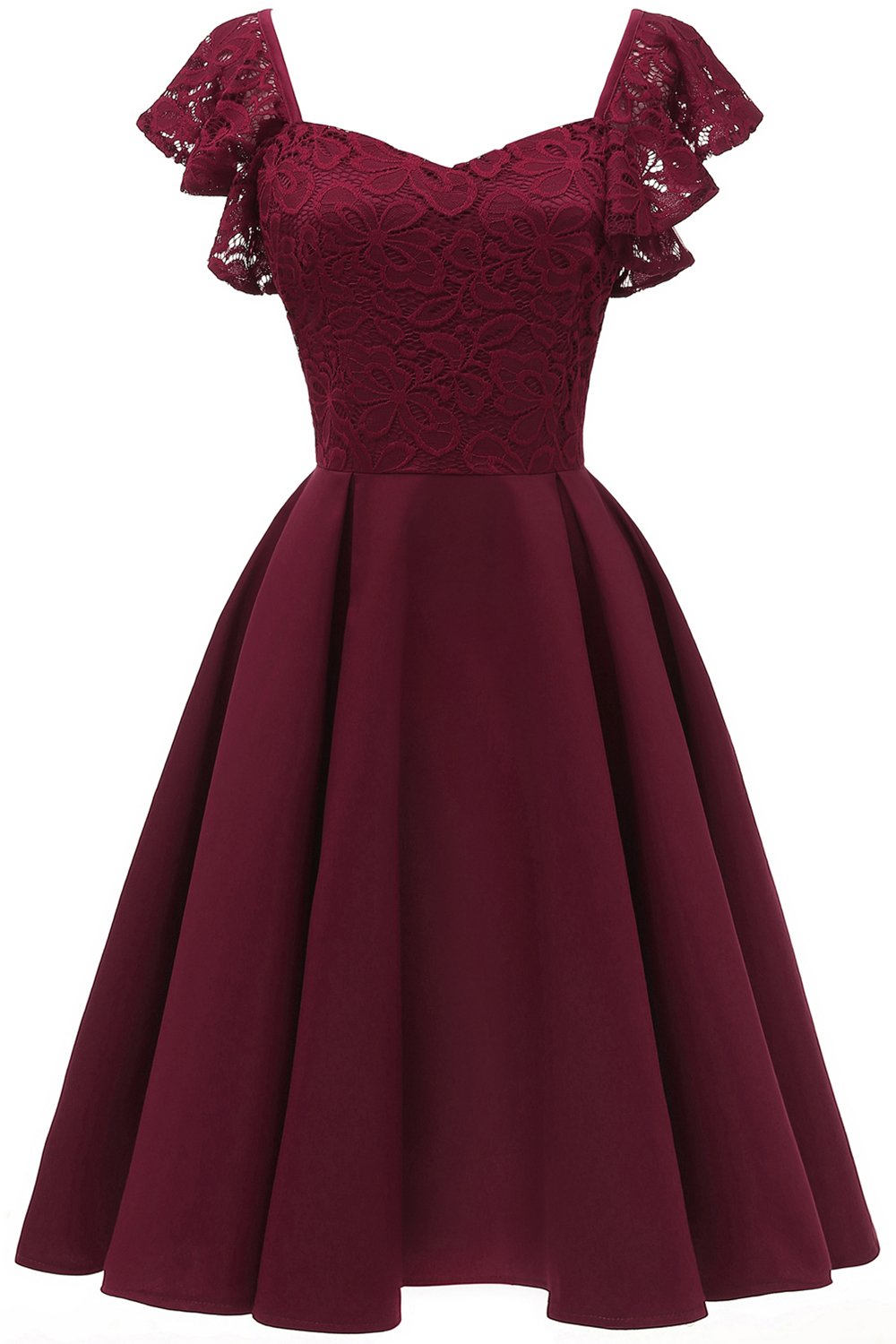Sweetheart Burgundy Cocktail Party Robe