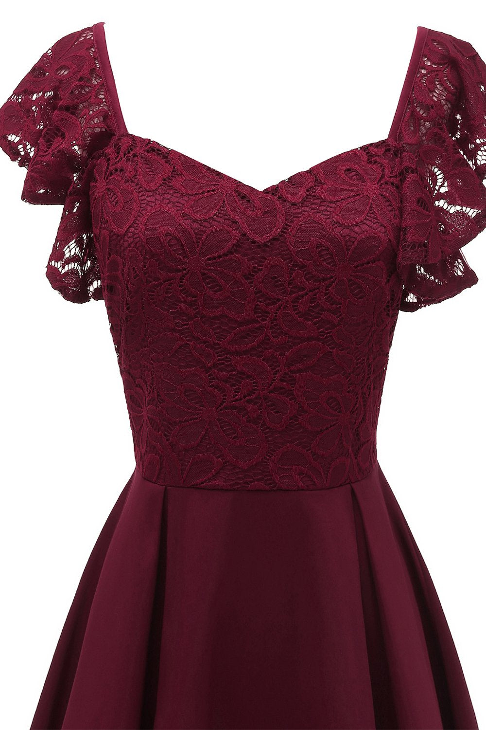 Sweetheart Burgundy Cocktail Party Robe